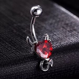 😈 Heart & Horns Stomach/Navel Piercing